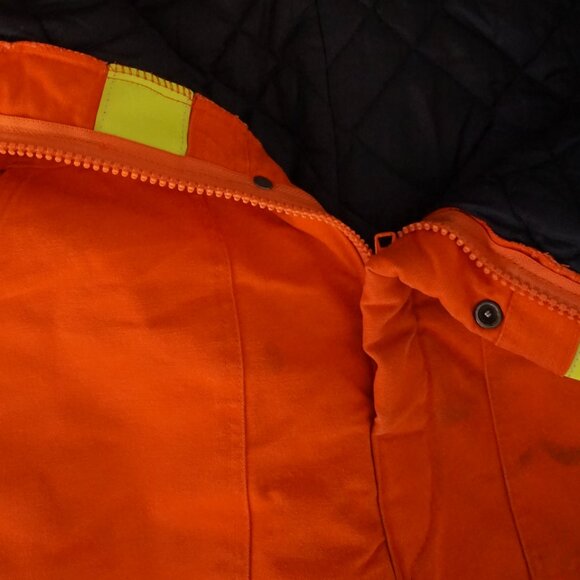 Ago Orange Yellow Insulated Quilt Lined Two-Piece Overalls And Jacket M (44) - Picture 16 of 16